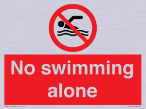 No swimming alone